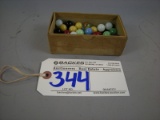 Small box of assorted marbles