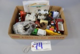 Box of small Tonka trucks & Miscellaneous