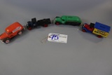 Times 4 - Ertl Sinclair bank, Happy Birthday bank, 2 Ertl trucks