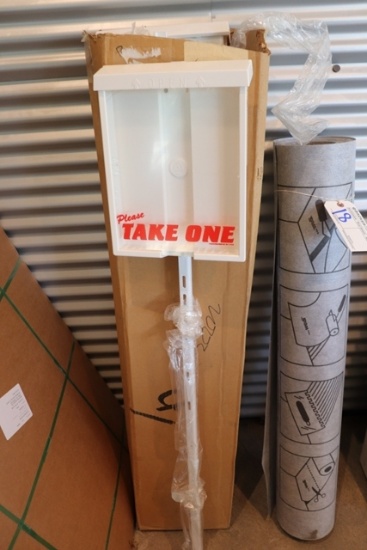 Box of new white literature stakes
