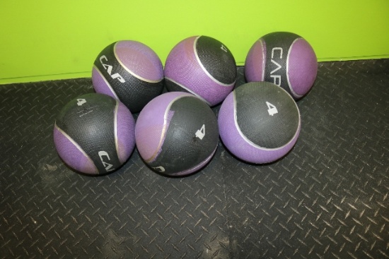 Times 6 - 4 lb. purple medicine balls
