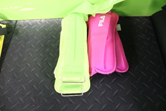 Times 2 - Green & pink ankle weights