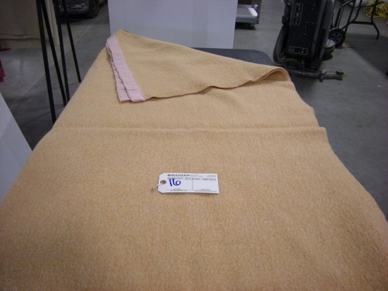 Kenwood Peach Colored Wool Blanket