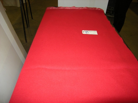 Red Wool Blend Blanket