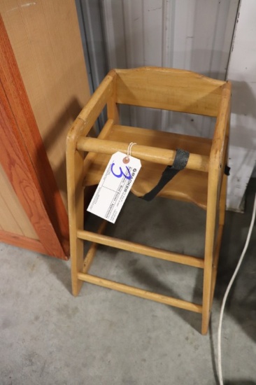 Oak high chair