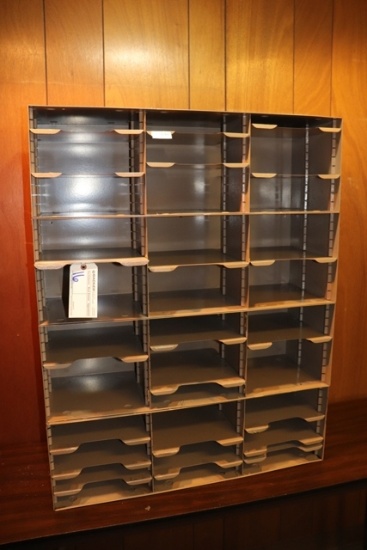 Metal 32" wide x 41" tall in/out file holder