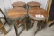 Times 4 - Oak wood stave bar stools - 26