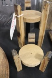 Pair to go - Wood staved candle holders