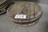 All to go - 4 oak barrel heads - AS IS