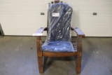 Oak wood staved Adirondack chair