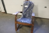 Oak wood staved Adirondack chair