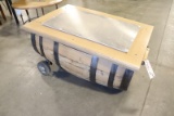 Templeton 1/2 barrel portable ice bin with drain