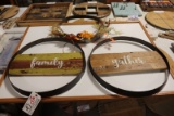 Times 2 - Family & Gather barrel ring signs