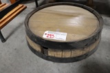 Oak barrel head with partial barrel