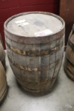 Oak barrel with only 2 metal rings - all the oak staves are there