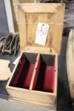 Custom oak hinged lid cabinet