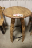 Oak wood stave bar table - 36