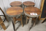 Times 4 - Oak wood stave bar stools - 26