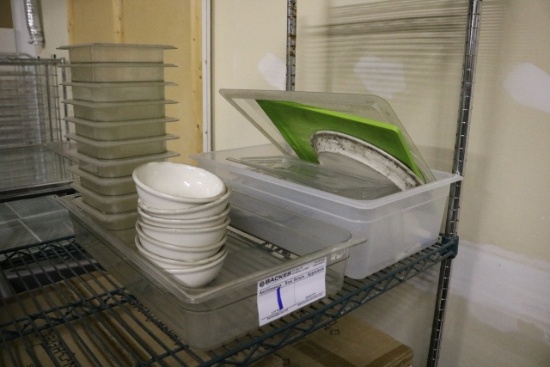 All to go - 1/6 acrylic pans, soup bowls & tubs
