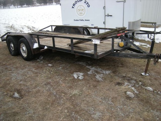 Tandem axle 16' x 7' trailer with super winch