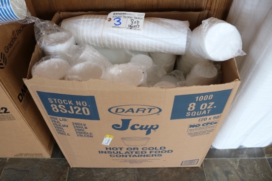 1/2 case of Dart 8 oz. foam bowls with lids