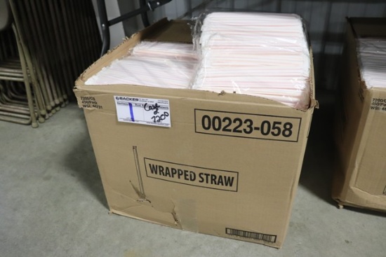 Case of 7200 wrapped straws