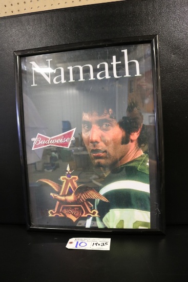 19" x 25" Budweiser Joe Namath framed print