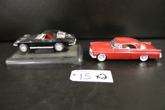Times 2 - Corvette & 1956 300 Chrysler 1:18 scale cars - no boxes