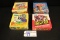 All to go - 4 Donruss 1988, 1989, 1990, 1991 baseball card packs - 1 sealed