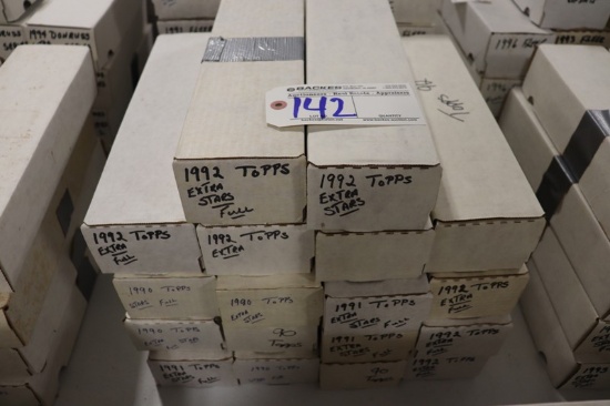 All to go - 18) Topps 1990, 1991, 1992 - boxes of baseball trading cards -