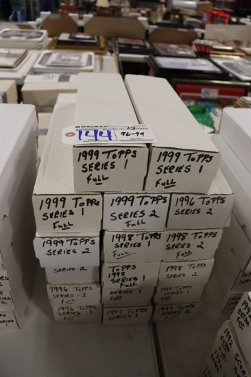 All to go - 17) Topps 1996, 1997, 1998, 1999 - boxes of baseball trading ca