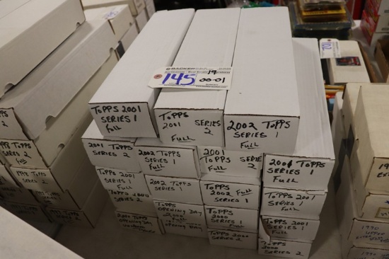 All to go - 19) Topps 2000, 2001 - boxes of baseball trading cards - some b