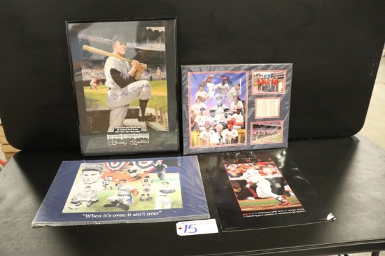 All to go - 4 baseball themed prints - Cardinals and Yankees