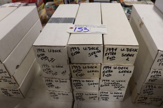 All to go - 12) Upper Deck 1992, 1993, 1994 - boxes of baseball trading car