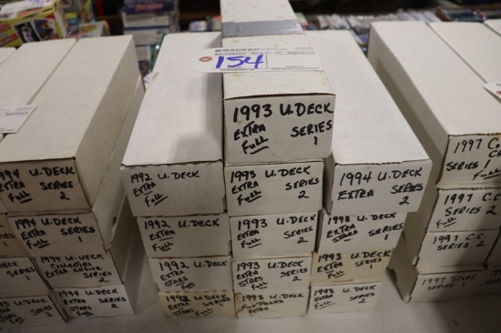 All to go - 13) Upper Deck 1992, 1993, 1994 - boxes of baseball trading car