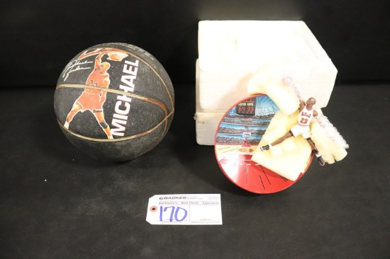 Pair to go - Jordan display ball - plus used basketball