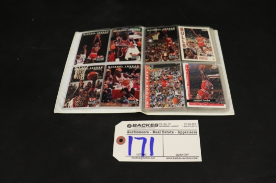 Michael Jordan collector card in book - misc brands and years
