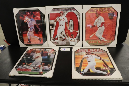 All to go - 5) 16" x 20" framed McGuire baseball prints