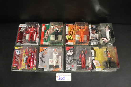 All to go - 8 McFarlane Nascar Action Figures - Harvick - Bonnett - Petty -