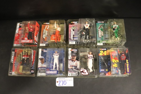 All to go - 8 McFarlane Nascar action figures - Earnhardt - Gordan - McMurr