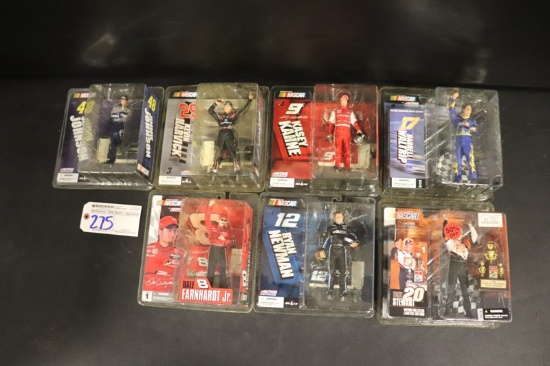 All to go - 7 McFarlane Nascar action figures - Johnson - Waltrip - Newman