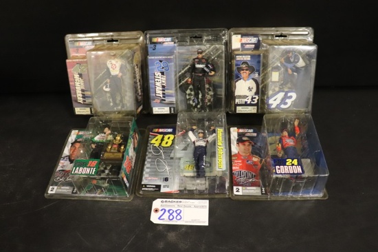 All to go - 6 McFarlane Nascar action figures - Labonte - Gordan - Petty -
