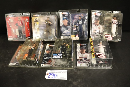 All to go - 7 McFarlane Nascar action figures - Newman - Jarrett - Dale JR