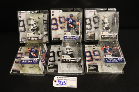 All to go - 6 McFarlane NHL action figures - Series 2 - 3 Gretzky Oilers -