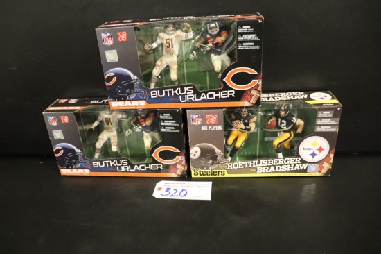 All to go - 3 McFarlane actin figures - Roethlisberger/Bradshaw - 2) Urlach