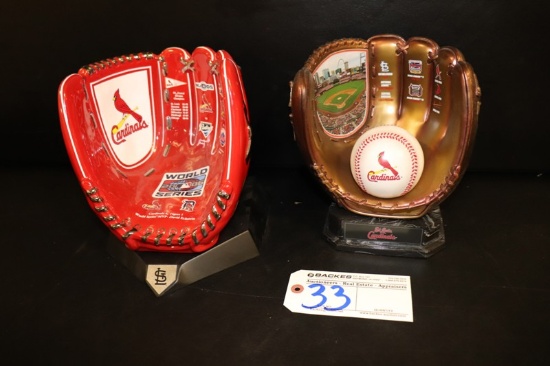 Pair to go - Cardinals 2006 World Series glove & Bradford Exchange commemor