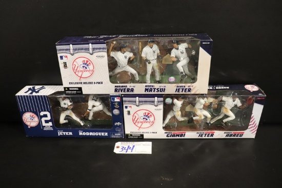 All to go - 3 McFarlane MLB Yankees - Series 14 Rivera/Matsui/Jeter - Serie