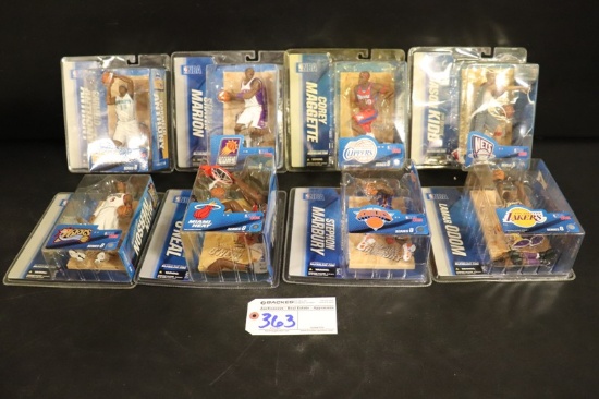 Set of 8 - McFarlane NBA series 8 - Iverson/Odom/Marion/Maggette/Kidd/Antho