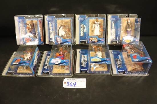 Set of 8 - McFarlane NBA series 8 - Iverson/Odom/Marion/Maggette/Kidd/Antho