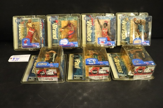 Set of 7 - McFarlane NBA Series 12 - TNT - Arenas/Paul/Brand/Parker/Wallace